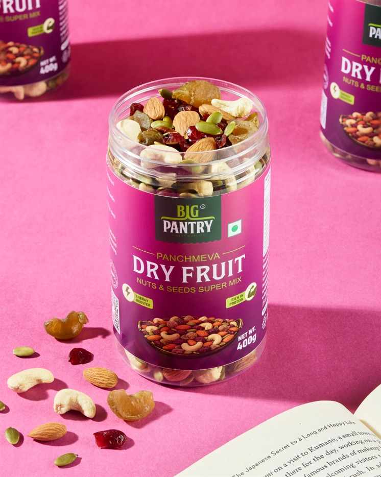 Big Pantry Superfood Trail Mix with Amla 400g reusable jar packaging
